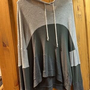 Boutique Waffle Knit hooded sweater
